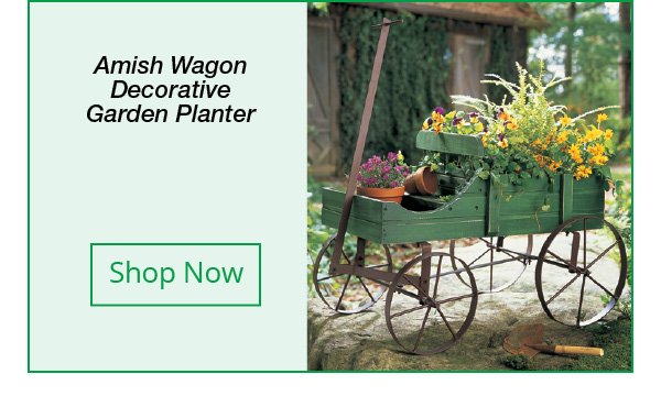 Amish Wagon Decorative Garden Planter