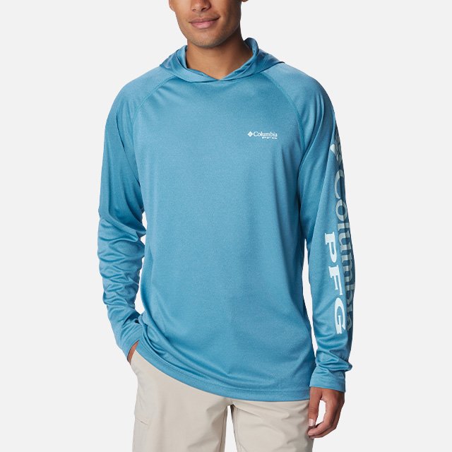 Blue sun blocking hoodie