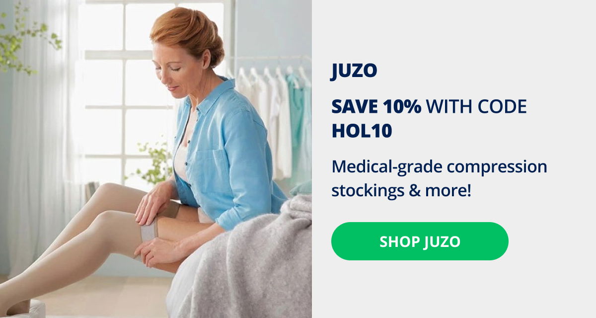 JUZO – SAVE 10% WITH CODE HOL10 | Medical-grade compression stockings & more! → SHOP JUZO