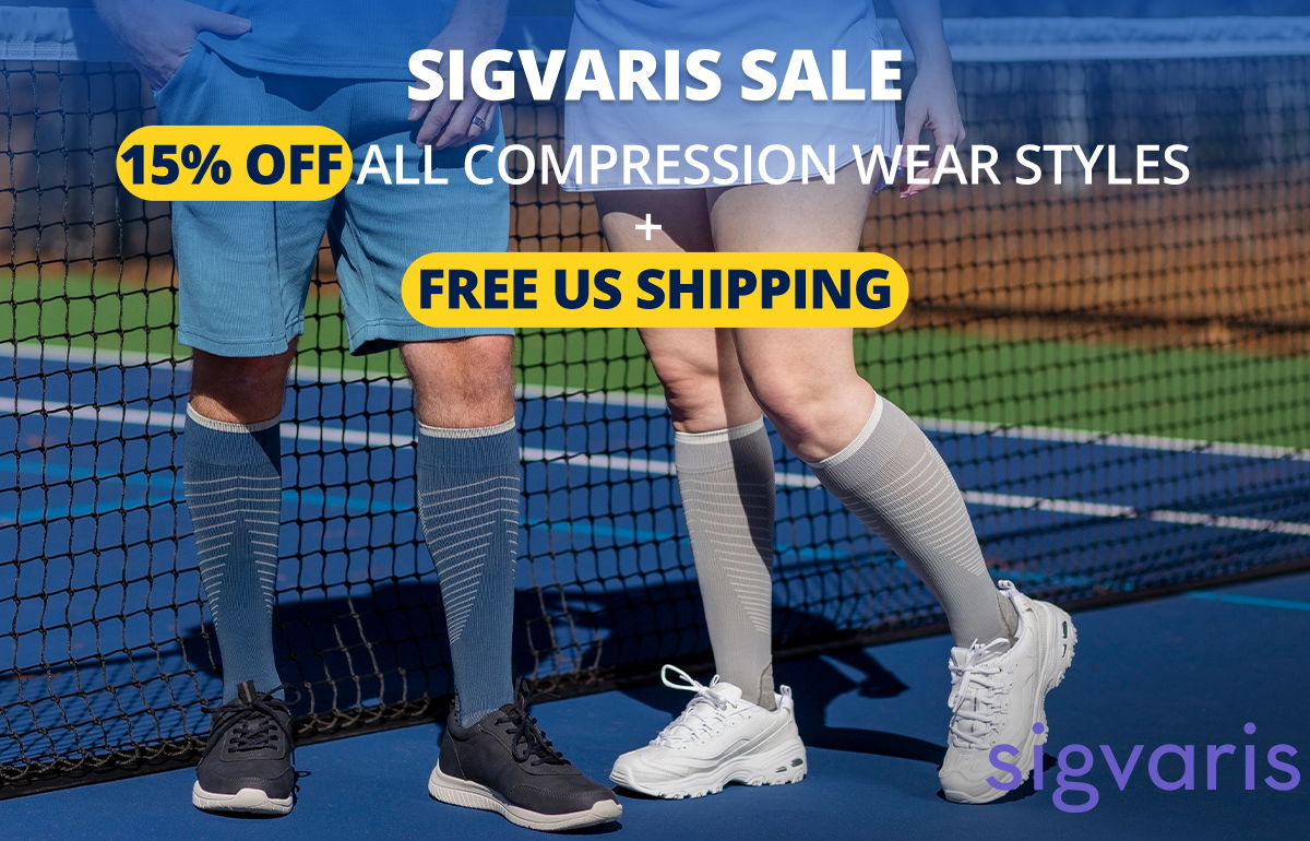 SIGVARIS SALE! 15% OFF ALL COMPRESSION WEAR STYLES + FREE US SHIPPING