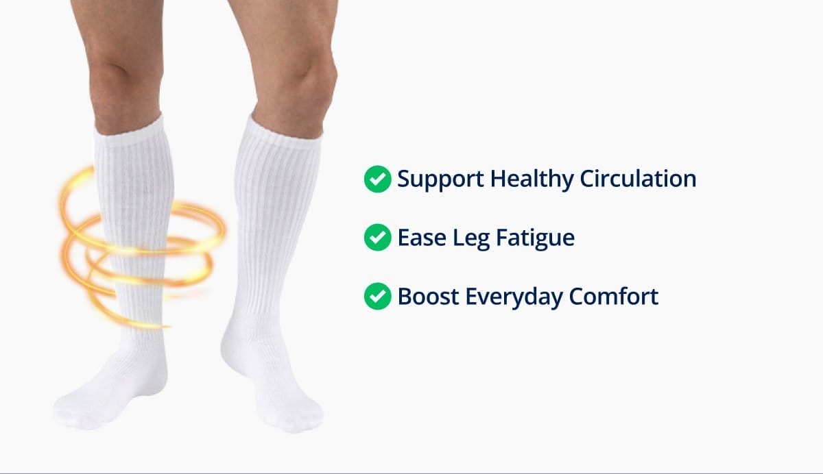 ✔️Support Healthy Circulation ✔️Ease Leg Fatigue ✔️Boost Everyday Comfort