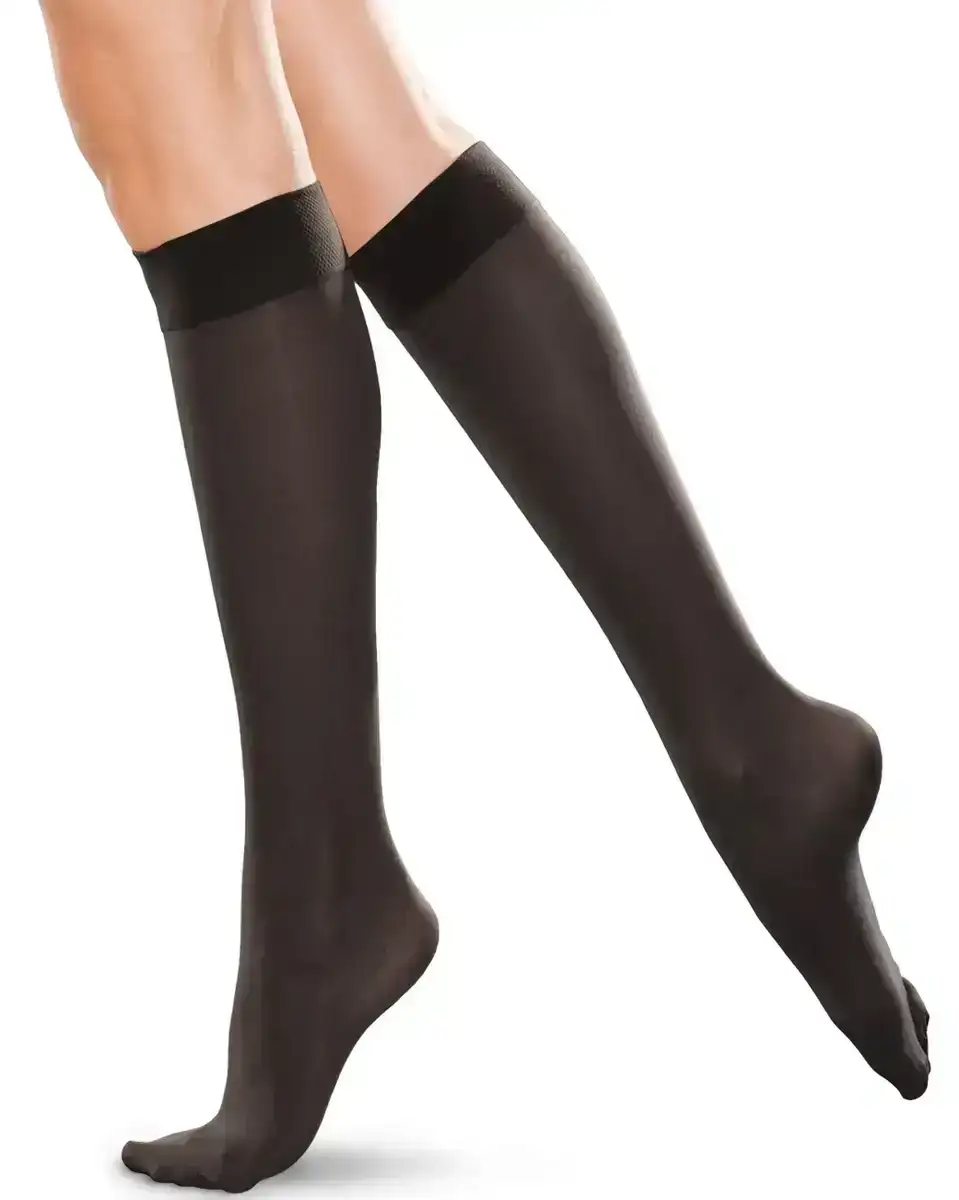 Image of Therafirm Light Sheer Knee Highs 10-15mmHg