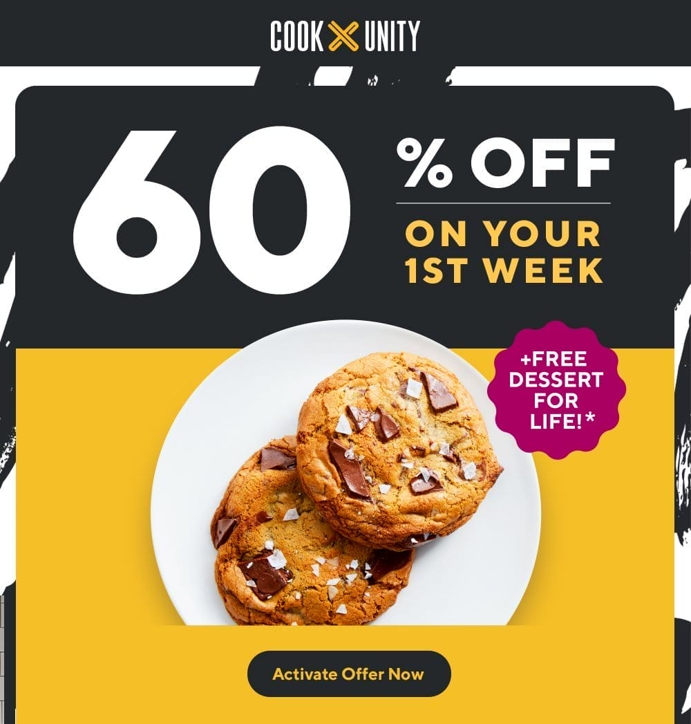 60% OFF and Free Dessert FOR LIFE