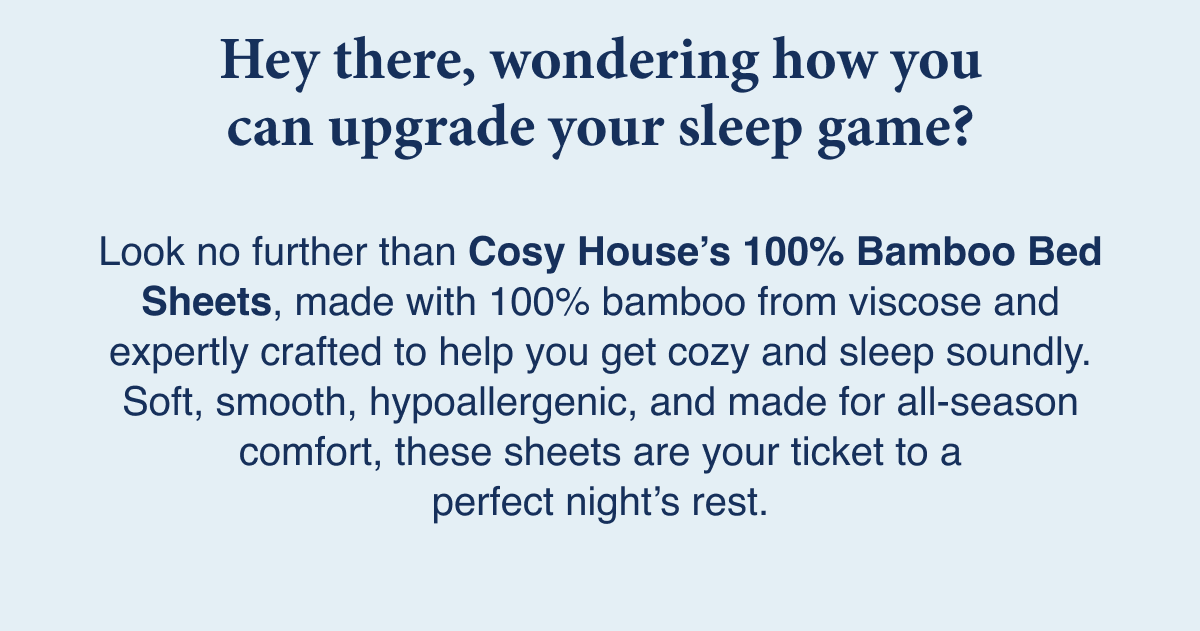 Cosy House 100% Bamboo Bed Sheets