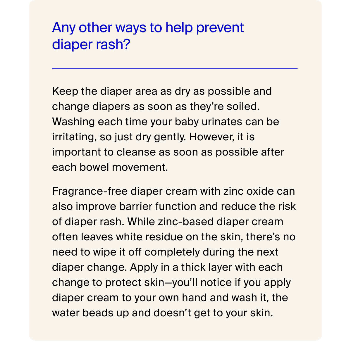 Any other ways to help prevent diaper rash?