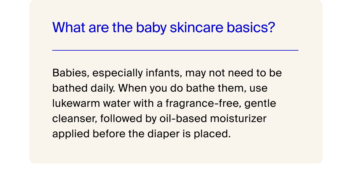 What are the baby skincare basics?