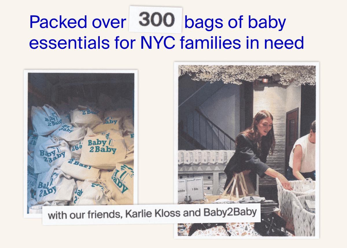 Packed over 300 bags of baby essentials for NYC families in need