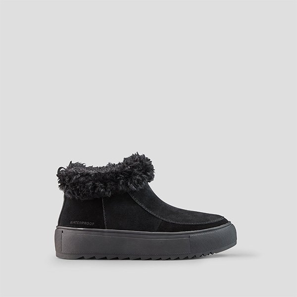 Amour Suede Waterproof Winter Bootie in Black