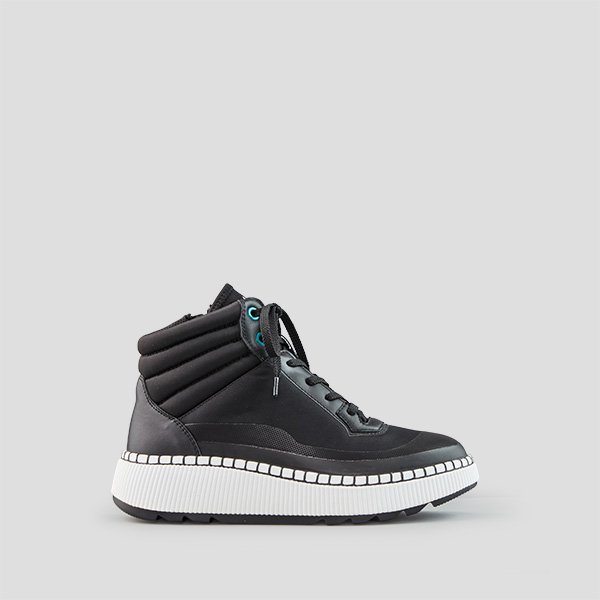 Savant Luxmotion Nylon and Leather Waterproof Sneaker in Black