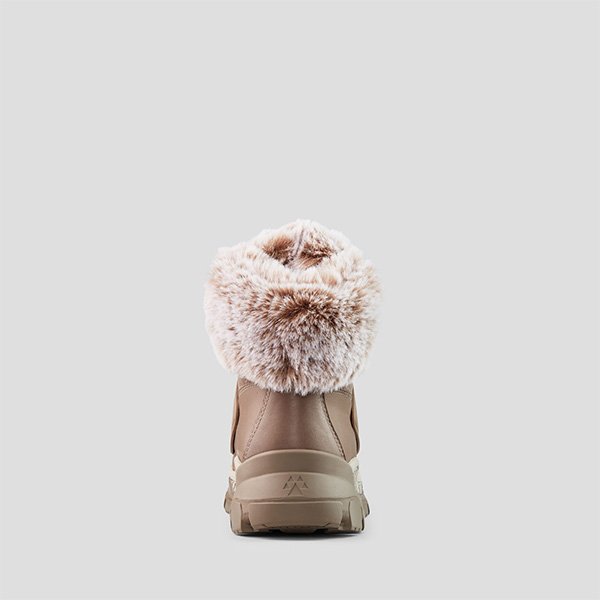 Union Leather and Suede Waterproof Winter Boot with PrimaLoft® and soles by Michelin in Almond