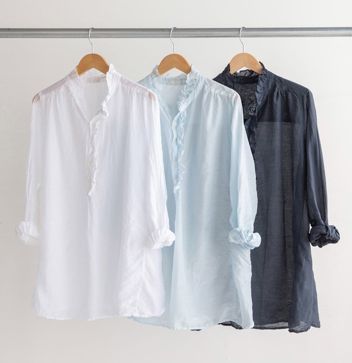 Cottonsilk Tops on a rack