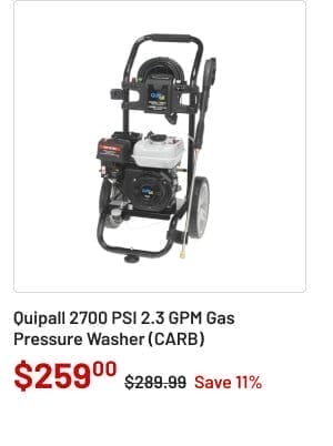 Quipall 2.3 GPM Gas Pressure Washer