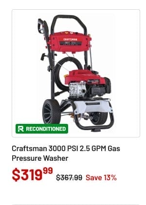 Craftsman 21027 3000 PSI 2.5 GPM Gas Pressure Washer