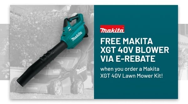 Free Makita XGT 40V blower