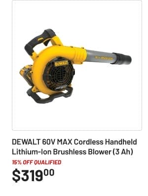 Dewalt 60V MAX Cordless Handheld Lithium-Ion Brushless Blower