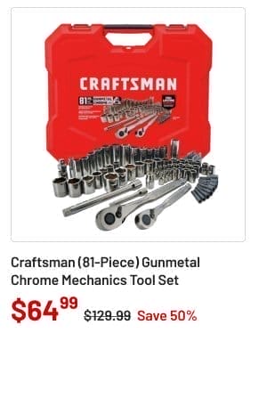 Craftsman gunmetal chrome mechanics tool set