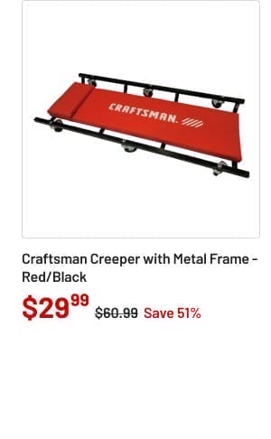 Craftsman creeper with metal frame