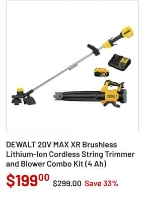 DEWALT 20V MAX XR Brushless Lithium-Ion Cordless String Trimmer and Blower Combo Kit