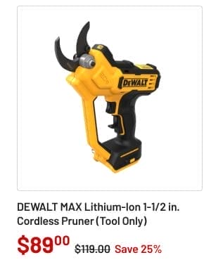 Dewalt 20V MAX Lithium-Ion 1-1/2 in. Cordless Pruner