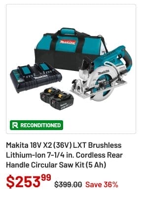 Makita 18V X2 LXT (36V) Brushless Cordless Rear Handle 7-1/4 in. Circular Saw Kit