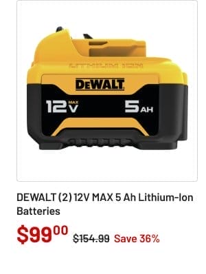 DEWALT 12V MAX 5 Ah Lithium-Ion Batteries