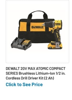 DEWALT 20V MAX ATOMIC COMPACT SERIES Brushless Lithium-Ion 1/2 in. Cordless Drill Driver Kit