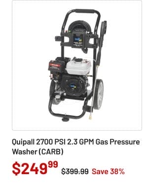 Quipall 2700 PSI 2.3 GPM Gas Pressure Washer