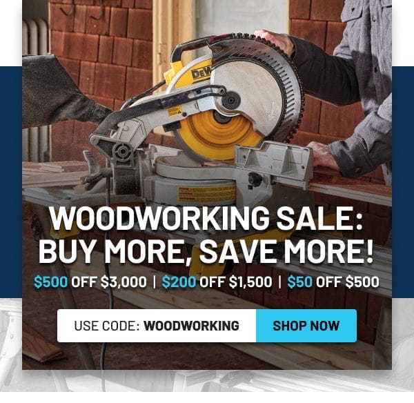 Woodworking sale