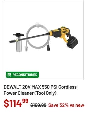 DEWALT 20V MAX 550 PSI Cordless Power Cleaner