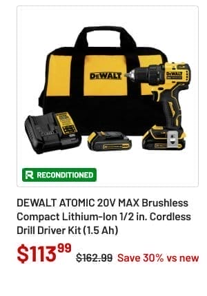 DEWALT ATOMIC 20V MAX Brushless Compact Lithium-Ion 1/2 in. Cordless Drill Driver Kit