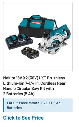 Makita 18V X2 LXT (36V) Brushless Cordless Rear Handle 7-1/4 in. Circular Saw Kit