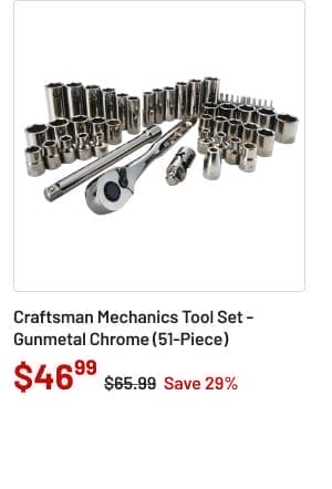 Craftsman Mechanics Tool Set - Gunmetal Chrome (51-Piece)