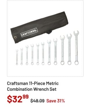 Craftsman 11-Piece Metric Combination Wrench Set