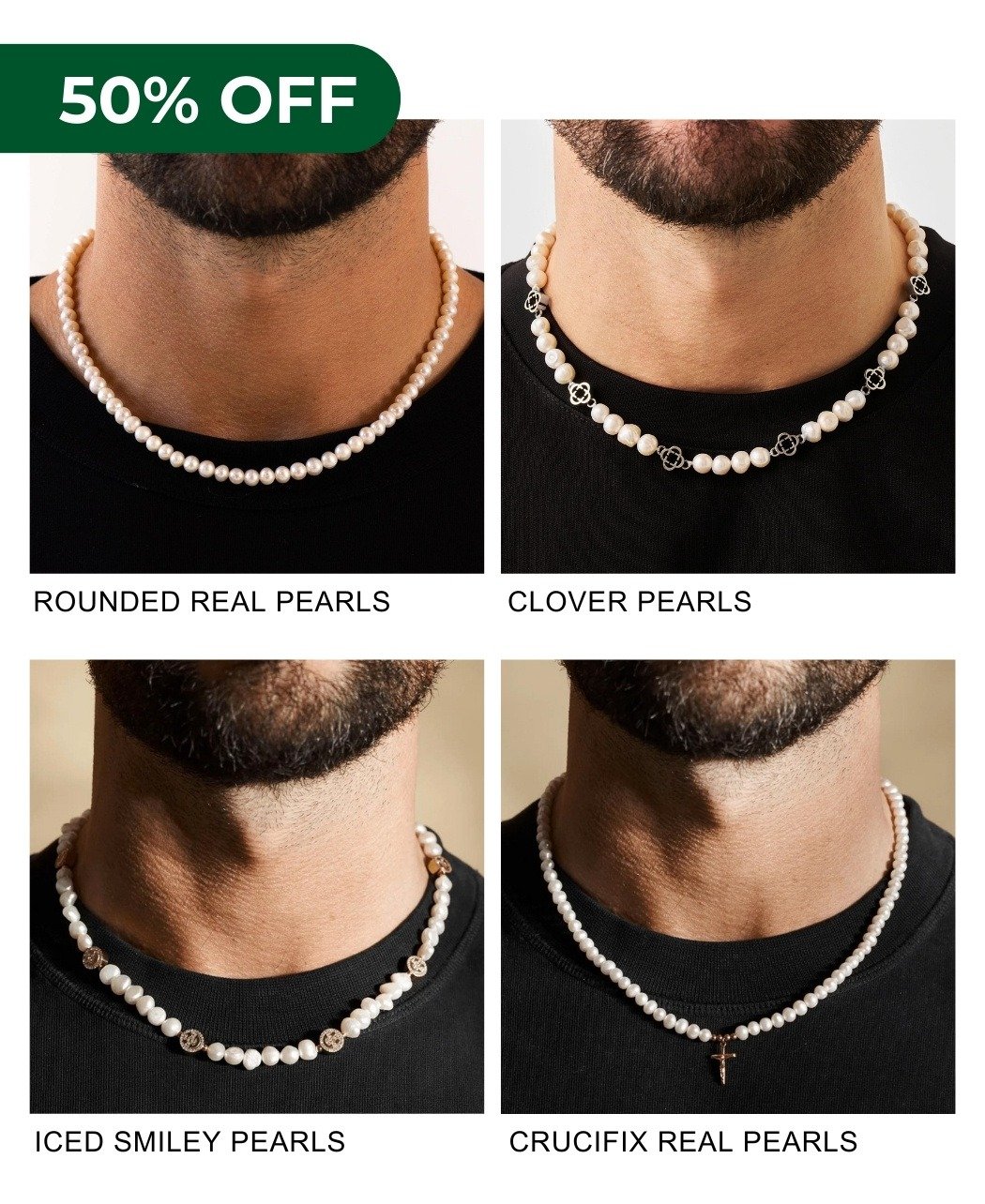 All Pearls 50% Off with code: PEARL50