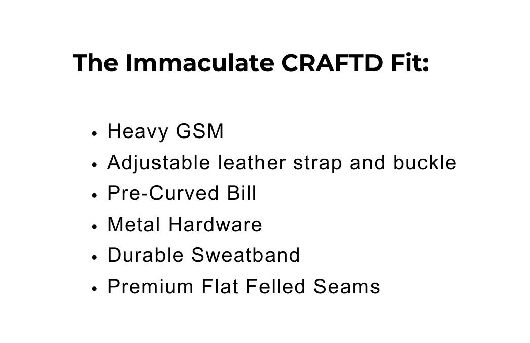 The Immaculate CRAFTD Fit: