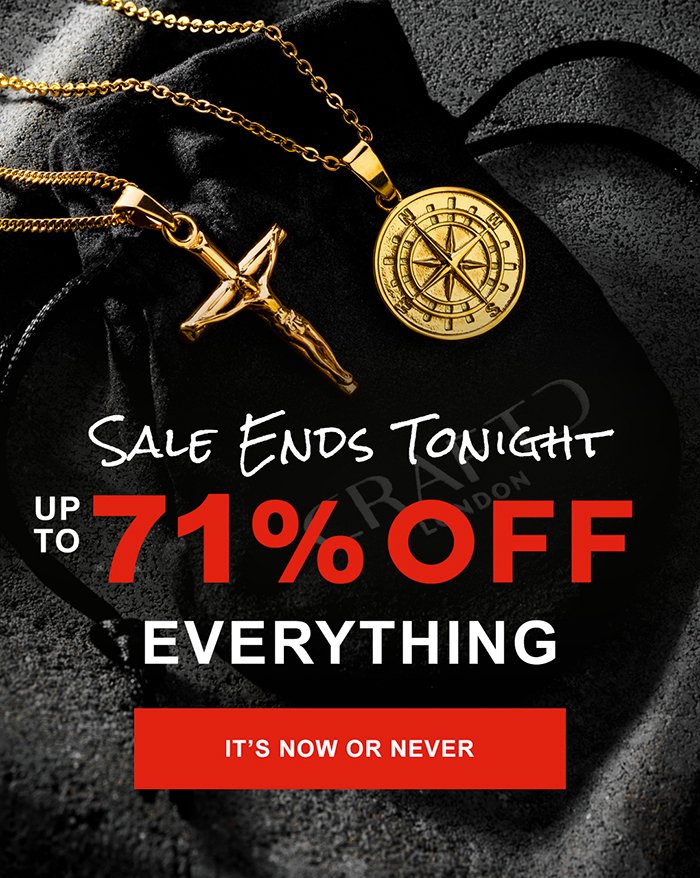 Sale Ends Tonight - Up to 71% off everything.