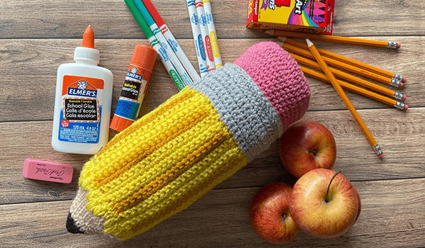 Back to School Crochet Pencil Pouch