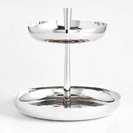 2-Tier Stainless Steel Seafood Tower