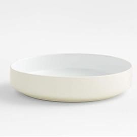 Tour White Porcelain Low Bowl