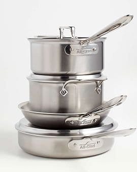 All-Clad® d5 Brushed Stainless Steel 7-Piece Cookware Set