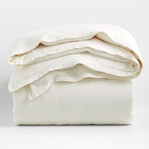 EUROPEAN FLAX™ Certified-Linen Warm White Duvet Cover