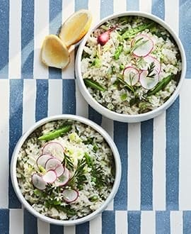 spring pea risotto