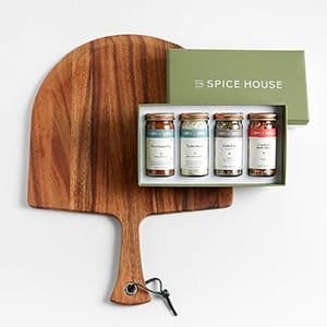 Pizza Peel & Spices Gift Set