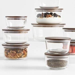 Crate & Barrel 20-Piece Glass Storage Containers
