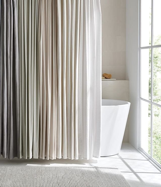 new: organic cotton shower curtains