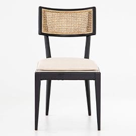 Libby Black and Natural Cane Dining Chair