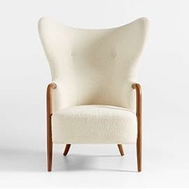 Laso White Boucle Accent Chair