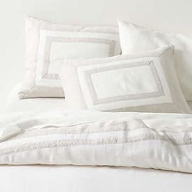 New Natural Linen Border Duvet Cover