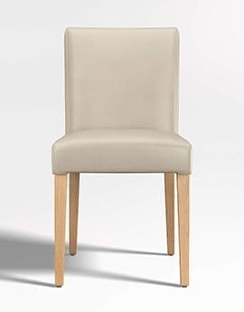 Lowe Leather Dining Chair with Wood Legs