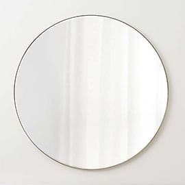 Edge Brass Round Wall Mirror